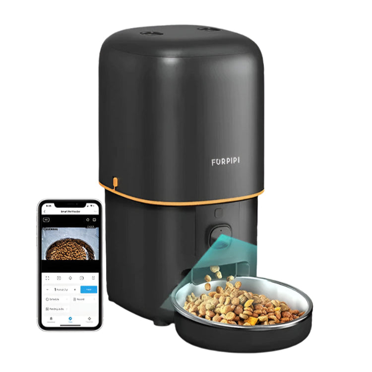 FURPIPI 5G WiFi Smart Pet Feeder with 1080P Camera on a white background