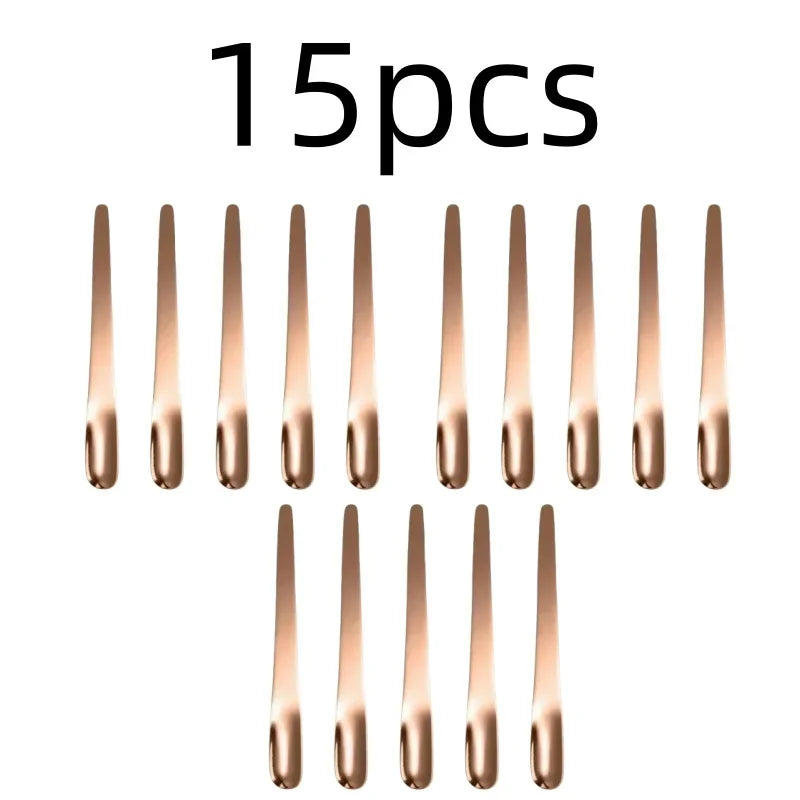 RVS Thee- en Espressolepel - Platte koffieroerder, dessertlepel en barmixlepel