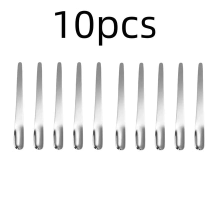 RVS Thee- en Espressolepel - Platte koffieroerder, dessertlepel en barmixlepel