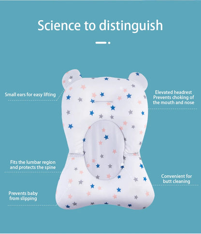 Almohadilla de apoyo para el baño del bebé: hamaca plegable para recién nacidos