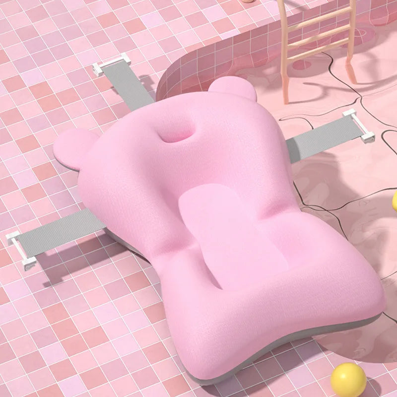 Almohadilla de apoyo para el baño del bebé: hamaca plegable para recién nacidos