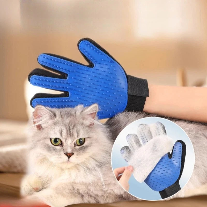Cat Hair Removal Grooming Glove – Pet Cleaning & Massage Brush