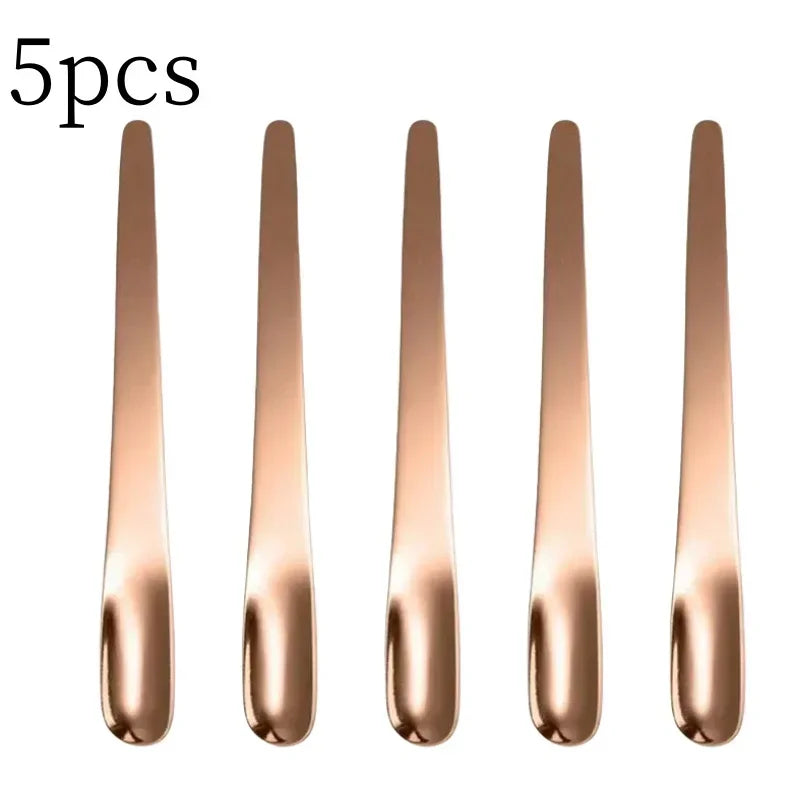 RVS Thee- en Espressolepel - Platte koffieroerder, dessertlepel en barmixlepel