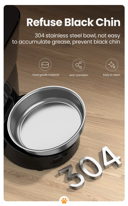 304 stainless steel bowl with text on a wooden background