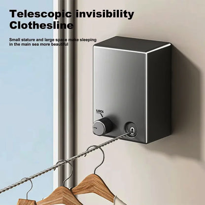 No Hole-Free Shrinkage Clothesline Invisible Bathroom Hotel Clothes Rack Wire Rope Living Room Balcony Portable Clothes Drying - SKYNIX