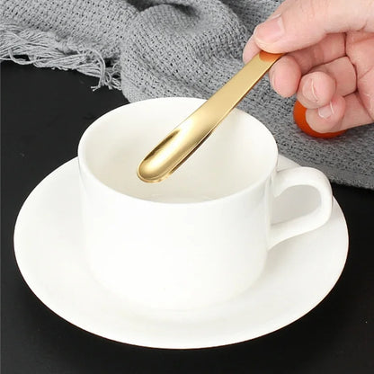 RVS Thee- en Espressolepel - Platte koffieroerder, dessertlepel en barmixlepel