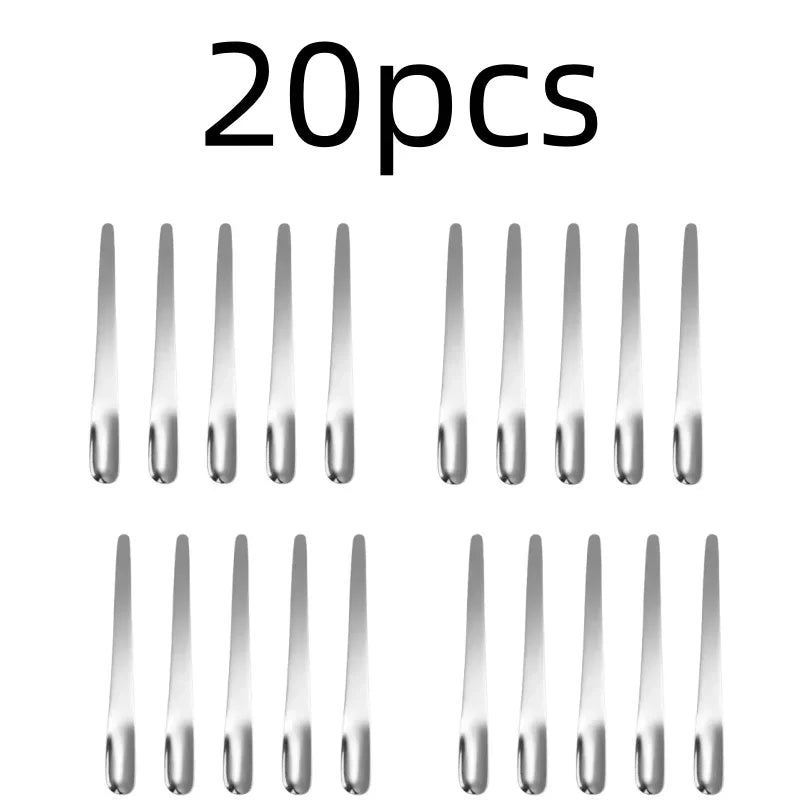 RVS Thee- en Espressolepel - Platte koffieroerder, dessertlepel en barmixlepel