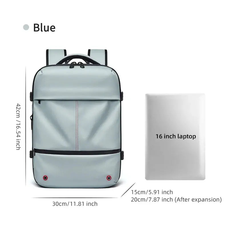 Travel Laptop Backpack 16" – USB Charging, Vacuum Compression, Business Use SKYNIX