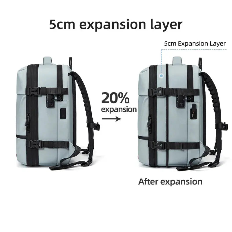 Travel Laptop Backpack 16" – USB Charging, Vacuum Compression, Business Use SKYNIX