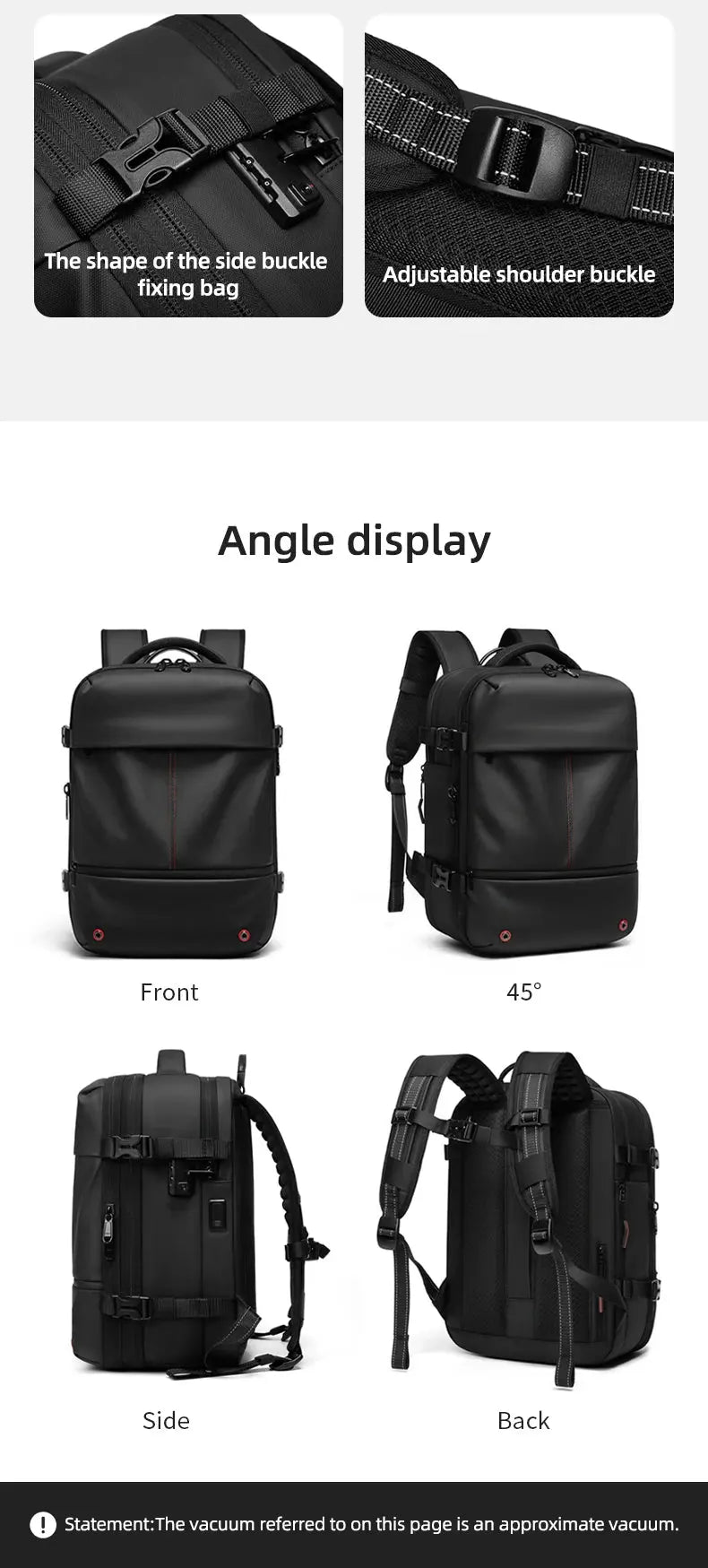 Travel Laptop Backpack 16" – USB Charging, Vacuum Compression, Business Use SKYNIX