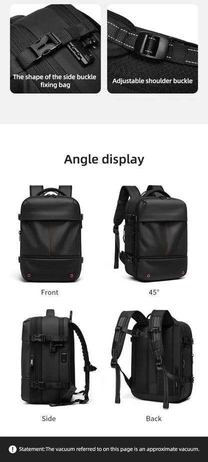 Travel Laptop Backpack 16" – USB Charging, Vacuum Compression, Business Use SKYNIX