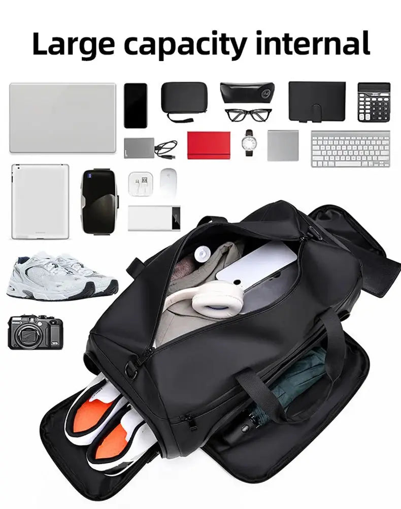 Waterproof Duffel Bag with Shoe Compartment – Outdoor, Gym, Swimming, Fitness & Yoga Satchel SKYNIX