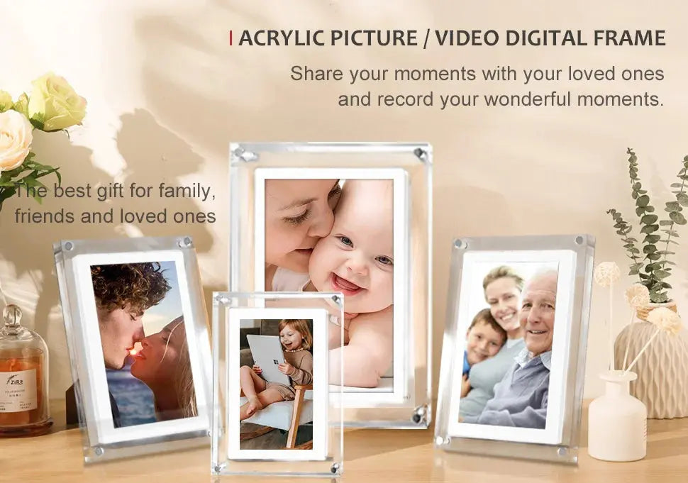 🖼️ Zoeydam 5-Inch Acrylic Digital Photo Frame – Built-in 4GB Memory | Crisp Display | Compact & Stylish SKYNIX