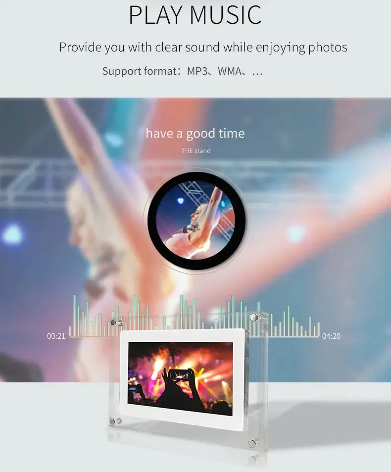 🖼️ Zoeydam 5-Inch Acrylic Digital Photo Frame – Built-in 4GB Memory | Crisp Display | Compact & Stylish SKYNIX