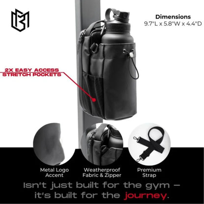 Magnetic water bottle holder for gym equipment