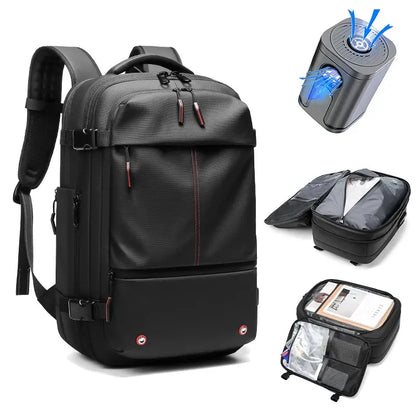 men's travel laptop backpack– 17" Business Bag with Compression, Expandable & Water-Resistant Design SKYNIX